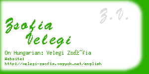 zsofia velegi business card